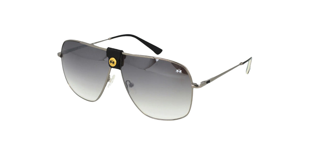 La Martina™ MAS120 COL 08 - Rectangular Shape - Silver Men Sunglass