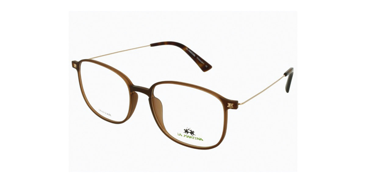 La Martina™ MAV730 COL 05 - Square Shape - Brown Men Eyeglass