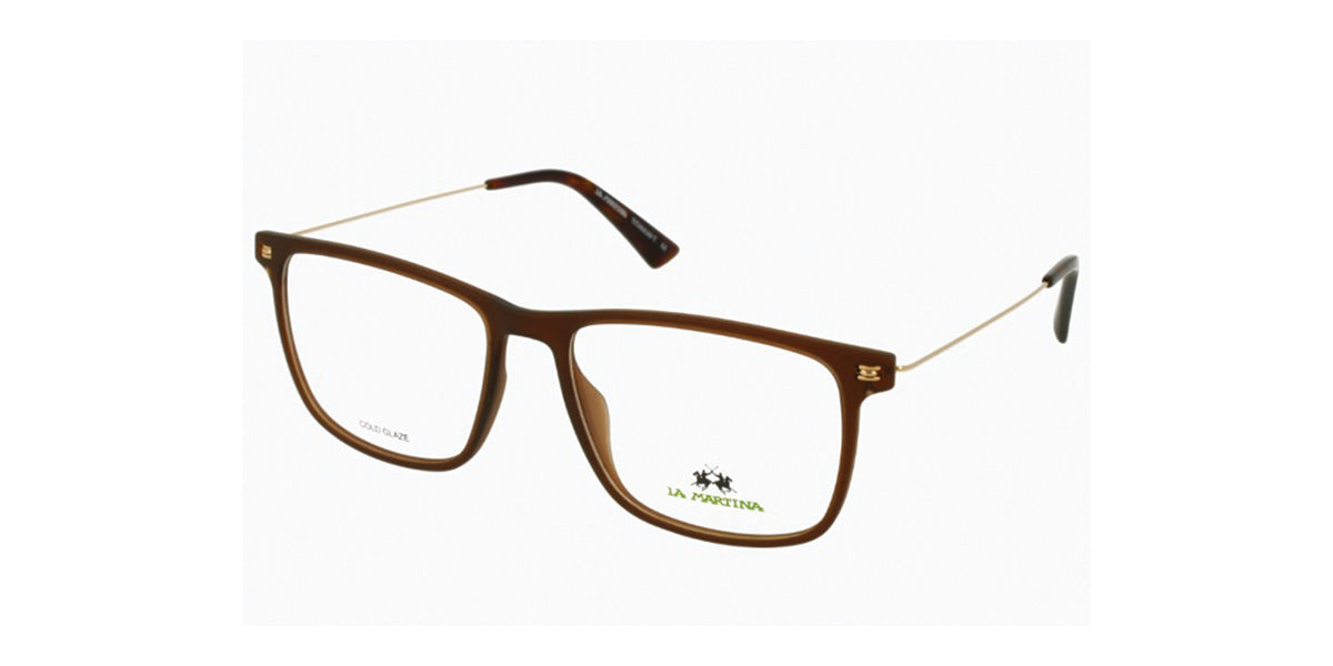 La Martina™ MAV731 COL 05 - Rectangular Shape - Brown Men Eyeglass