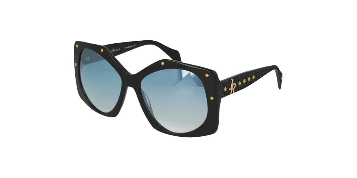 John Richmond™ RIS010 COL 10 - Irregular Shape - Black Women Sunglass