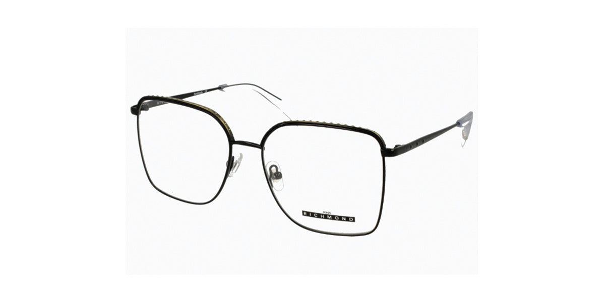 John Richmond™ RIV124 COL 14 - Rectangular Shape - Gold on Black Women Eyeglass