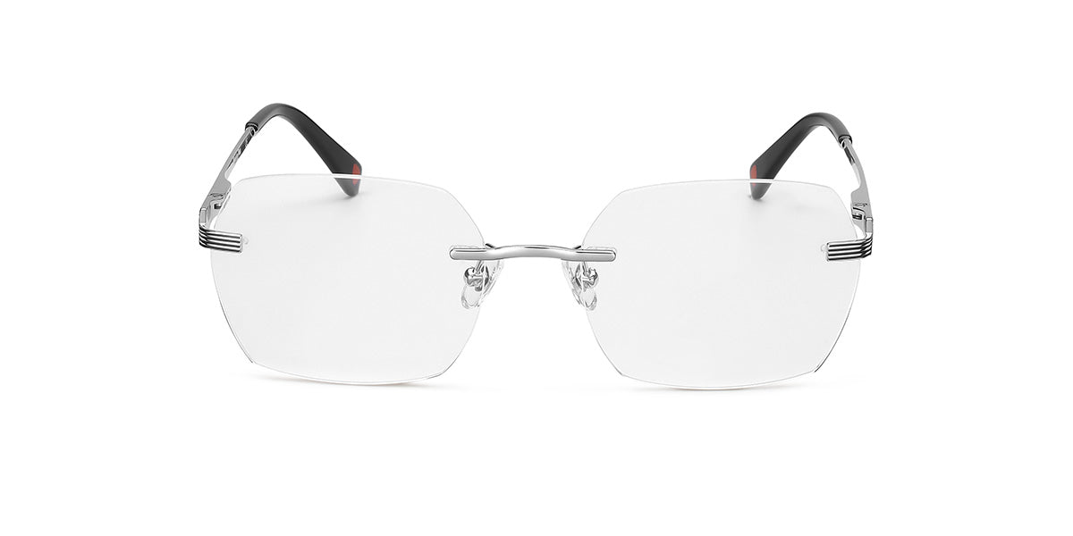 Tonino Lamborghini ™ TL016 - 01 Titanium Rimless with spring sides - Silver