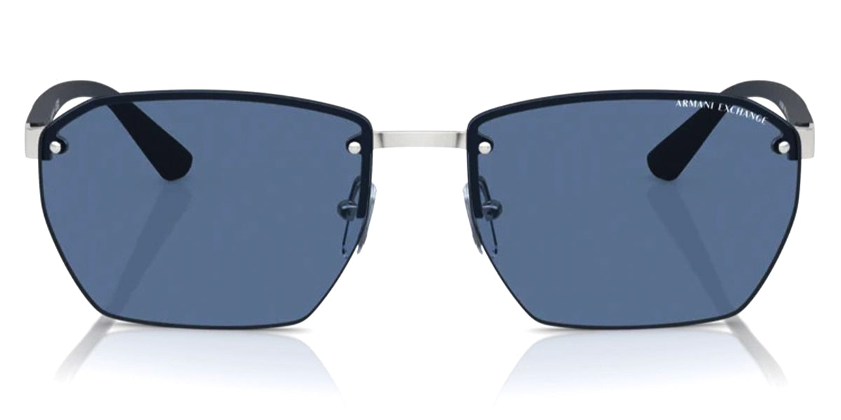 Armani Exchange™ AX2048S 604580 59 - Matte Silver/Matte Blue - Semi Rimless