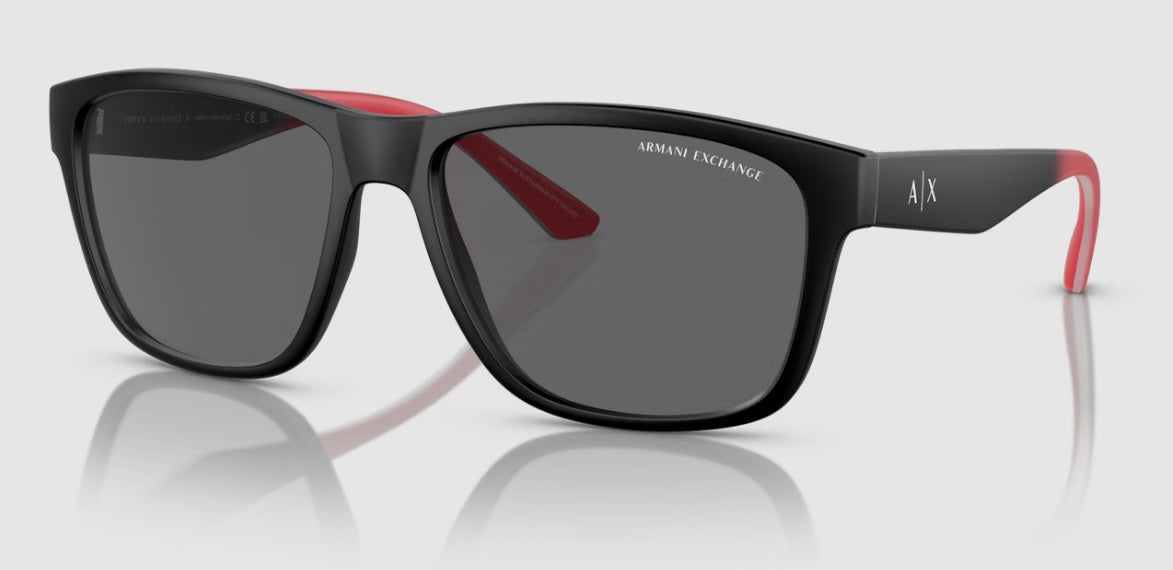 Armani Exchange™ AX4135S 807881 59 - Polarized - Matte Black/Black Gradient Red