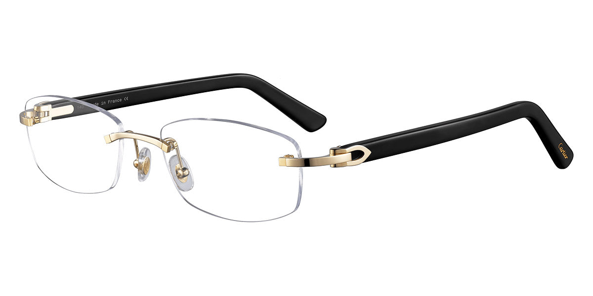 Cartier™ CT0048O - Gold/Black Décor C Unisex