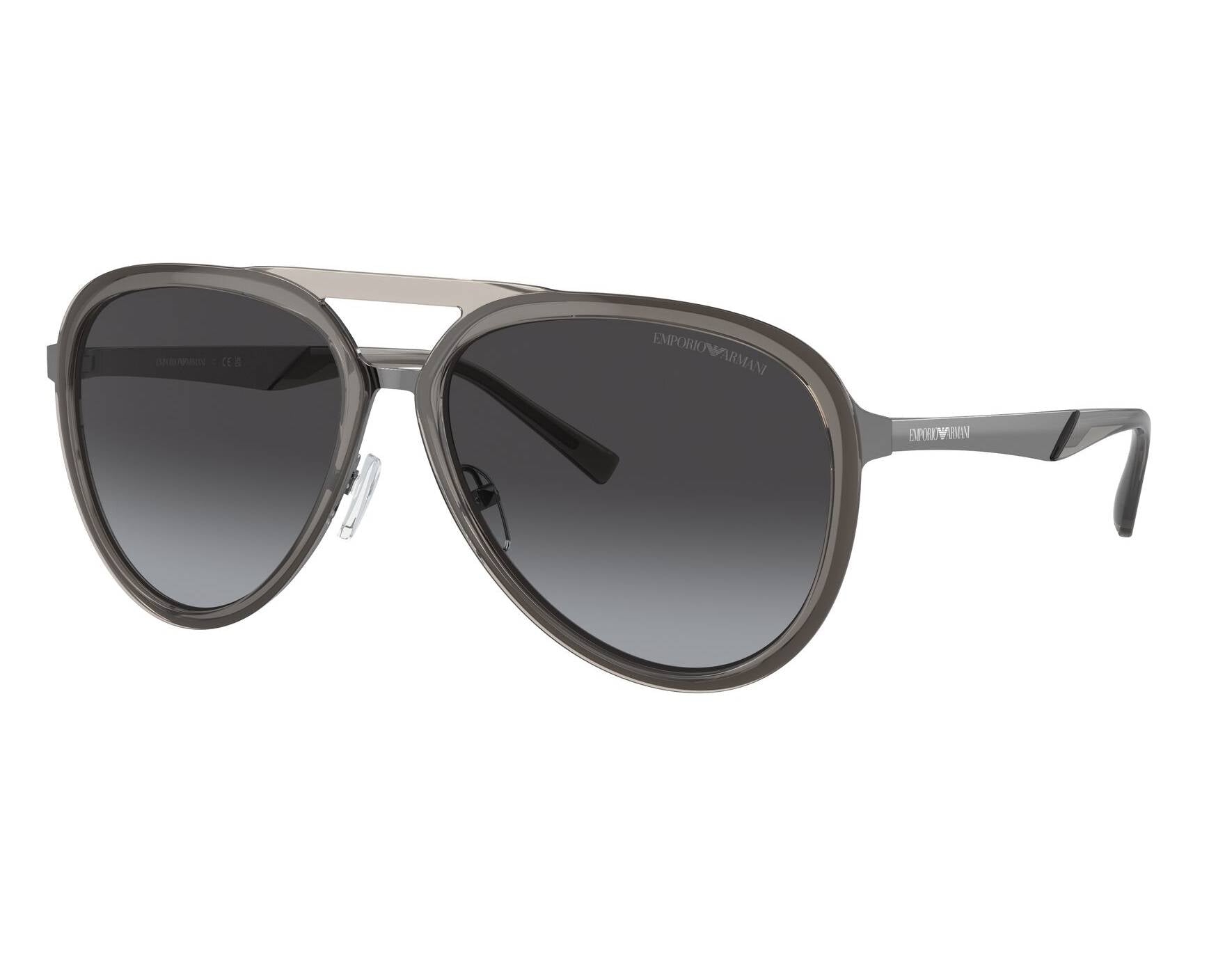 Emporio Armani™ EA2145 33578G 59 - Shiny Transparent Smoke/Shiny Gunmetal