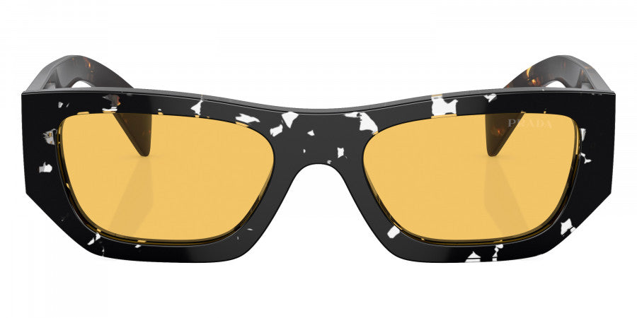 Prada PR A01S 15O10C 53 - Havana Black Transparent/Havana Black/Yellow - Unisex