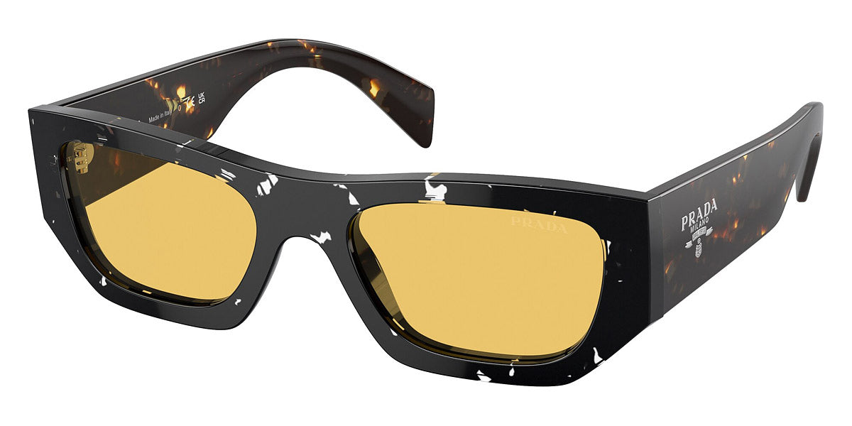 Prada PR A01S 15O10C 53 - Havana Black Transparent/Havana Black/Yellow - Unisex