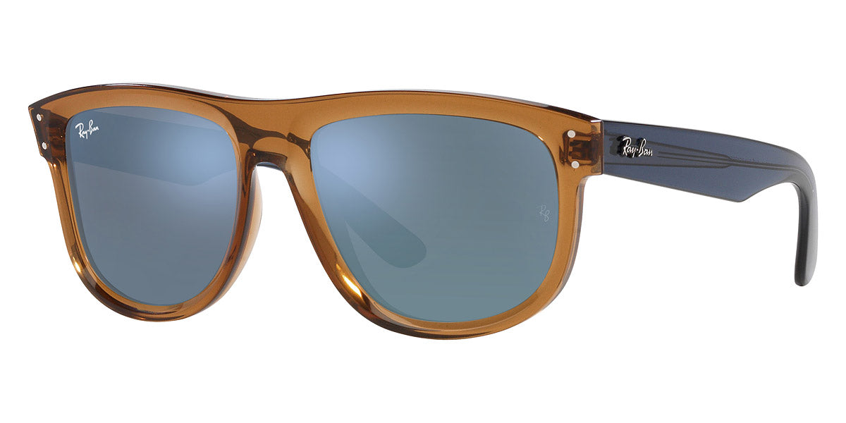 Ray-Ban™ Boyfriend Reverse RBR0501S 6711GA 56 - Transparent Camel Brown  - Mirrored - Unisex