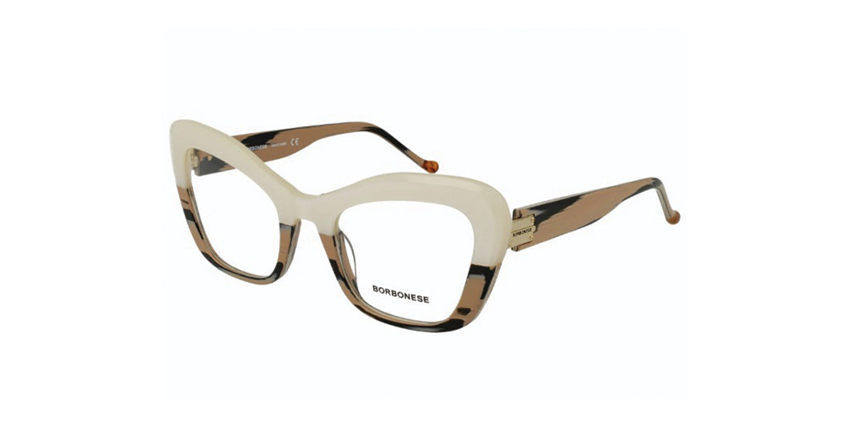 Borbonese™ BEV6115 COL 03 - Square Shape - Stripped Women Eyeglass