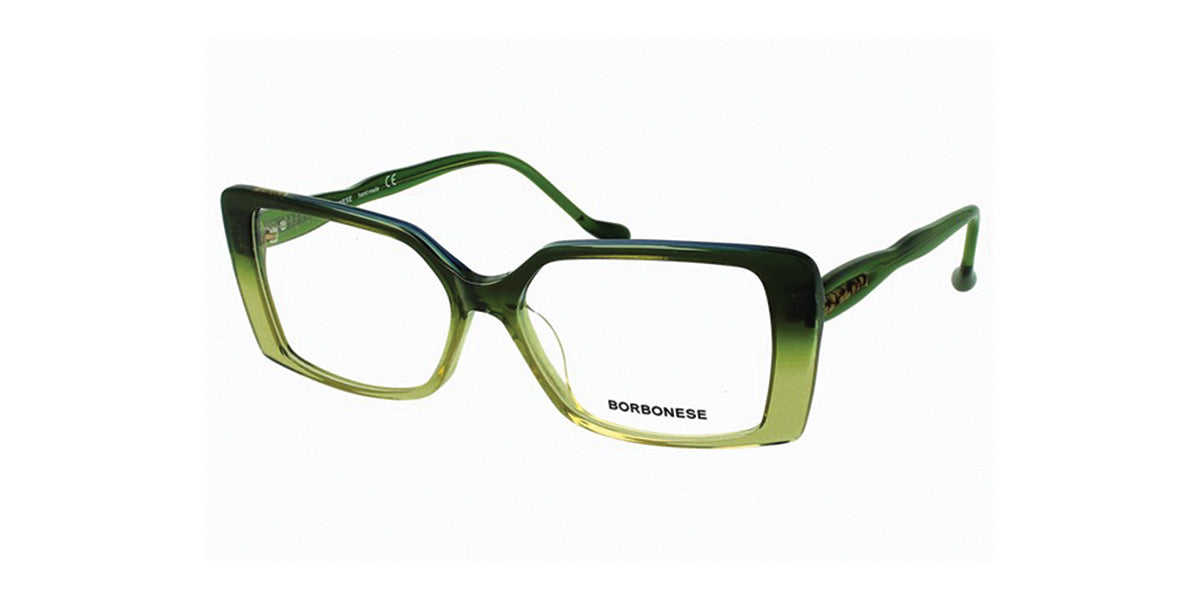 Borbonese™ Deva COL 07 - Rectangular Shape - Green Women Eyeglass