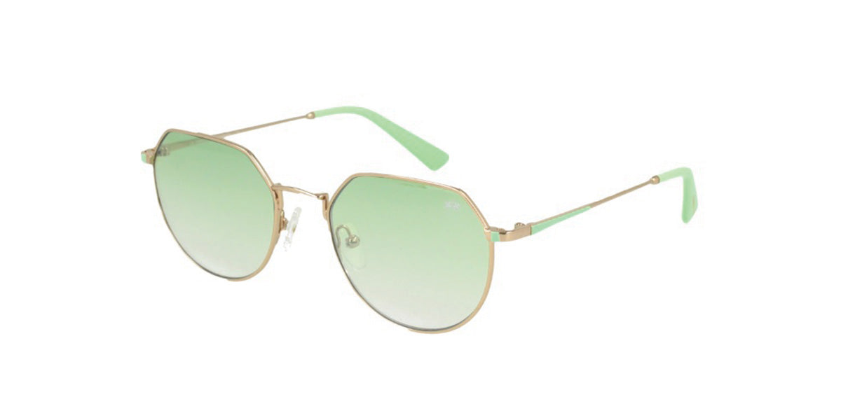 La Martina™ MAS125 COL 10 - Irregular Shape - Gold on Mint Green - Women Sunglass