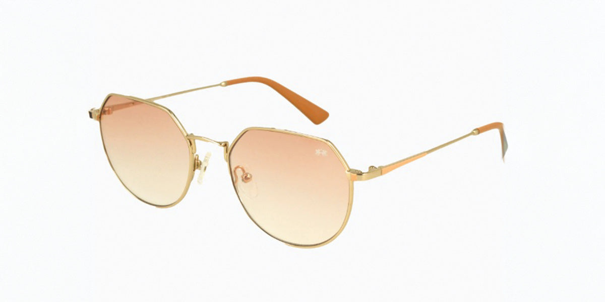 La Martina™ MAS125 COL 12 - Irregular Shape - Gold on Peach - Women Sunglass