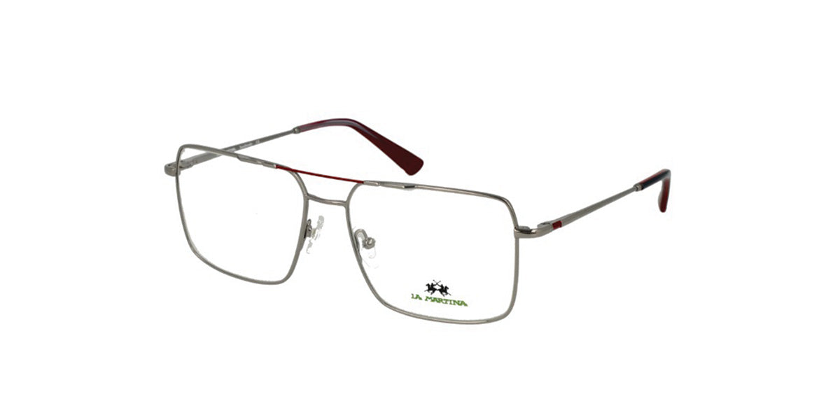 La Martina™ MAV736 COL 08 - Square Shape - Silver Men Eyeglass