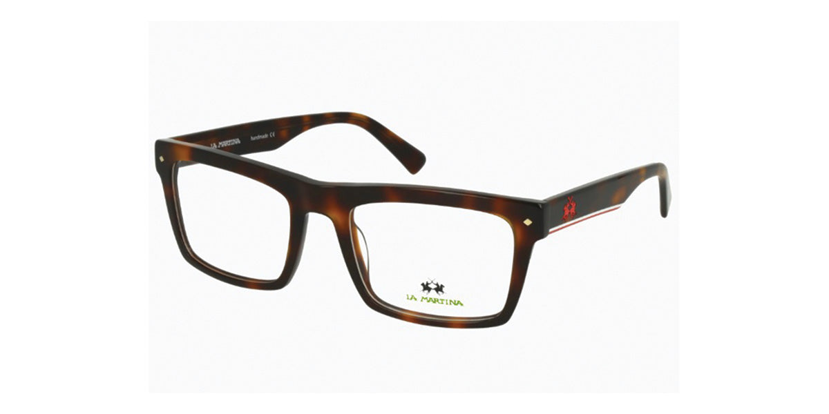 La Martina™ MAV738 COL 16 - Square Shape - Dark Havana - Unisex Eyeglass