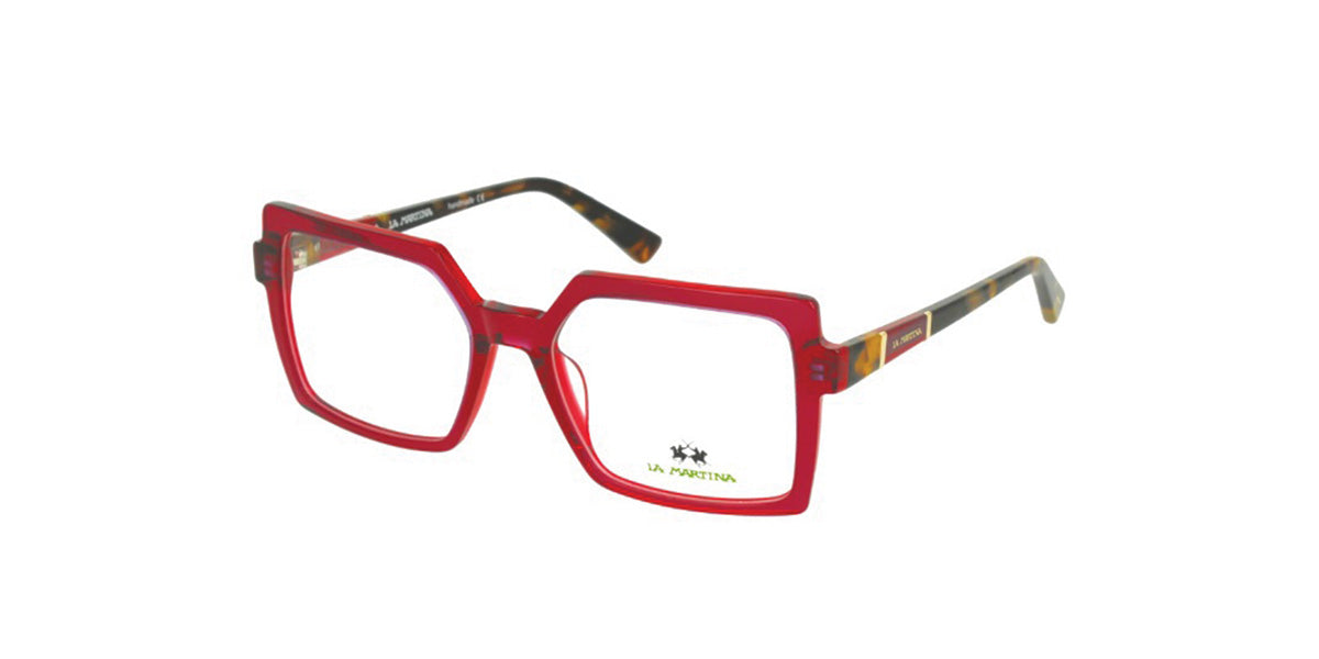 La Martina™ MAV743 COL 05 - Rectangular Shape - Red on Tortoise - Women Eyeglass