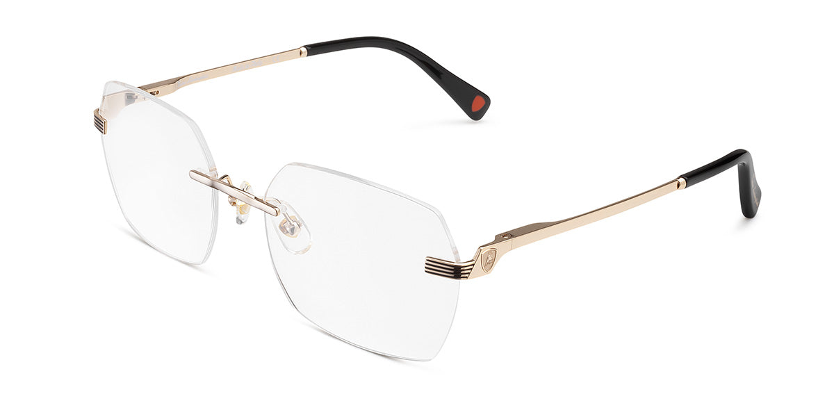 Tonino Lamborghini ™ TL016 - 02 Titanium Rimless with spring sides - Gold