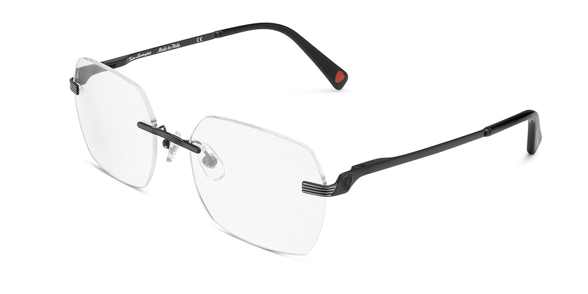 Tonino Lamborghini ™ TL016- 03 Titanium Rimless with spring sides - Black