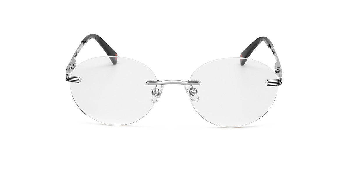 Tonino Lamborghini ™ TL017-01 Titanium Rimless with spring sides - Silver