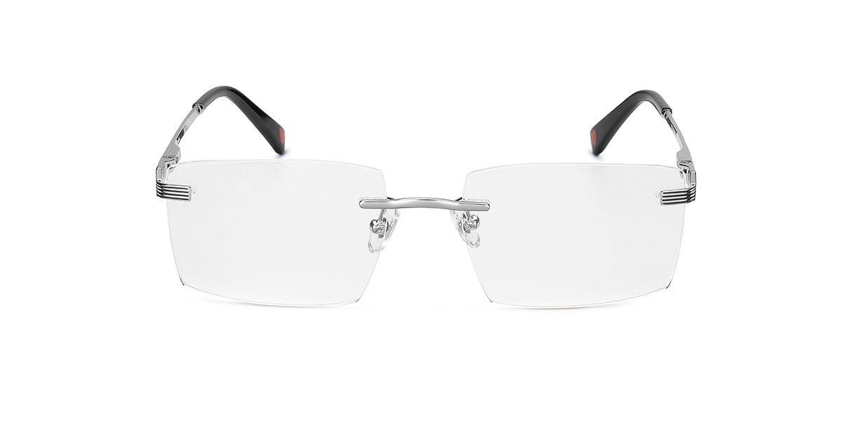 Tonino Lamborghini ™ TL018-01 Titanium Rimless with spring sides - Silver