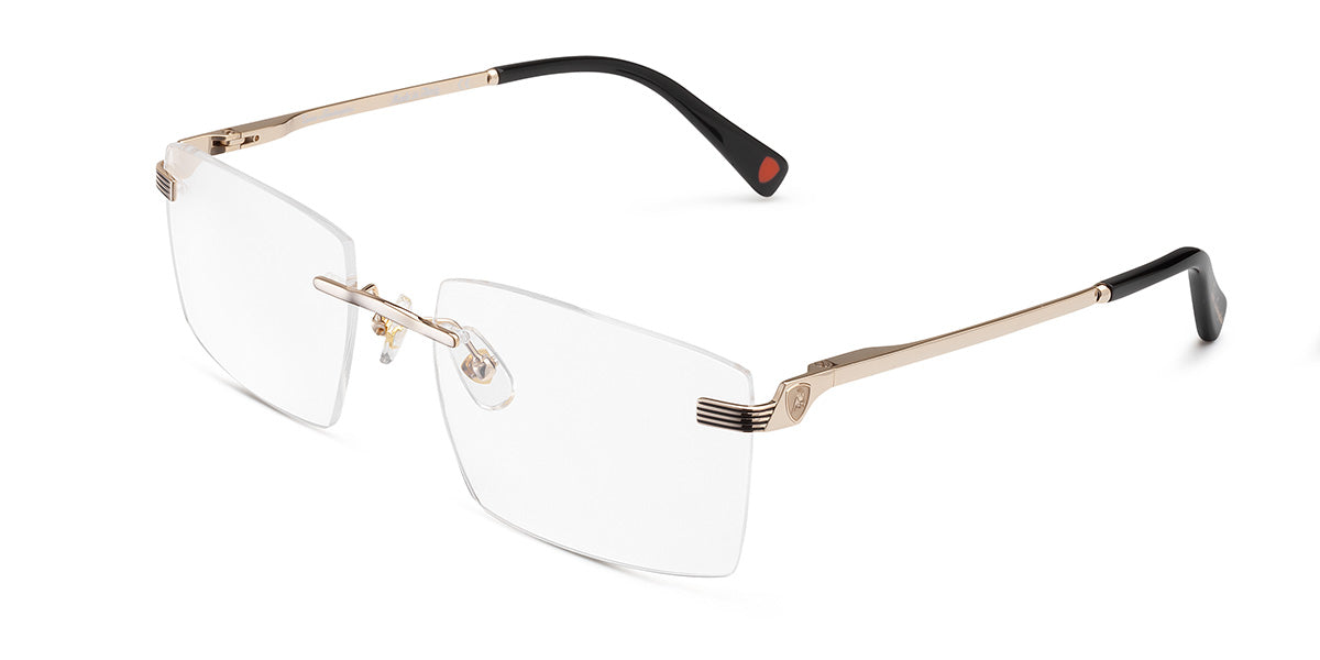 Tonino Lamborghini ™ TL018-02 Titanium Rimless with spring sides - Gold