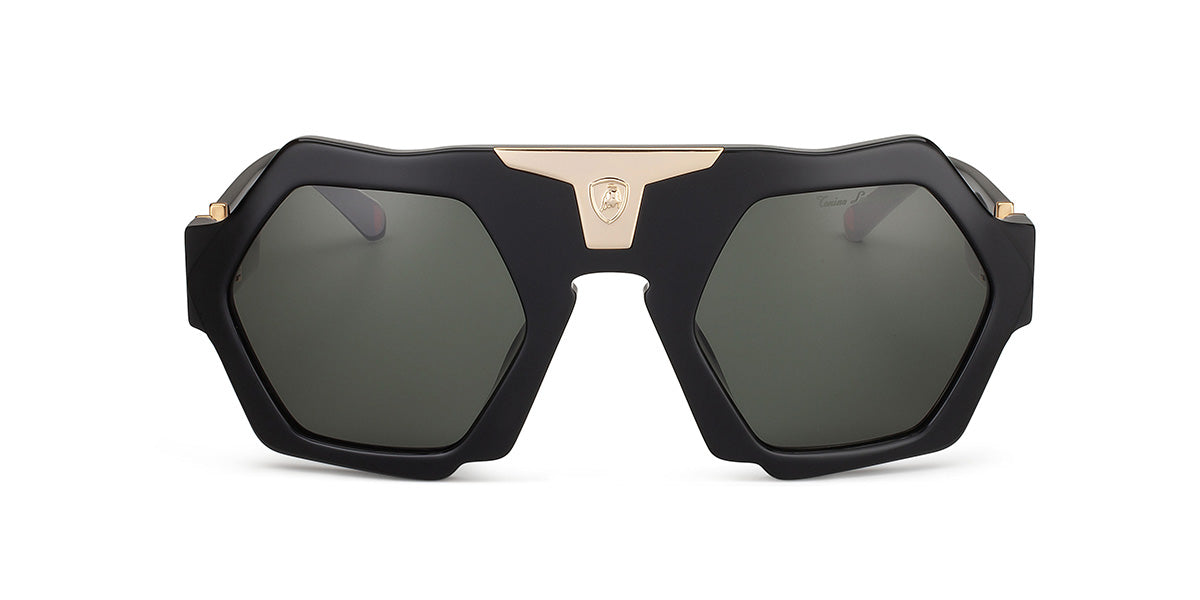 Tonino Lamborghini ™ Bold Bull Sunglasses -  Hexagonal Shape - Zeiss lenses - TL516-02