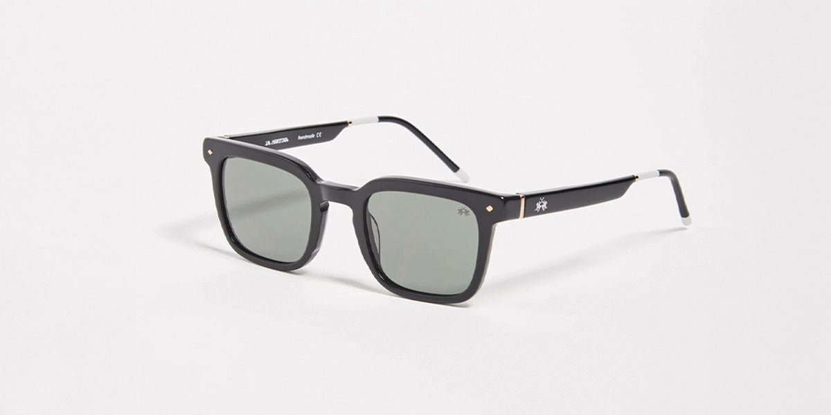 La Martina™ MAS104 COL 00 - Square Shape - Black Unisex Sunglass