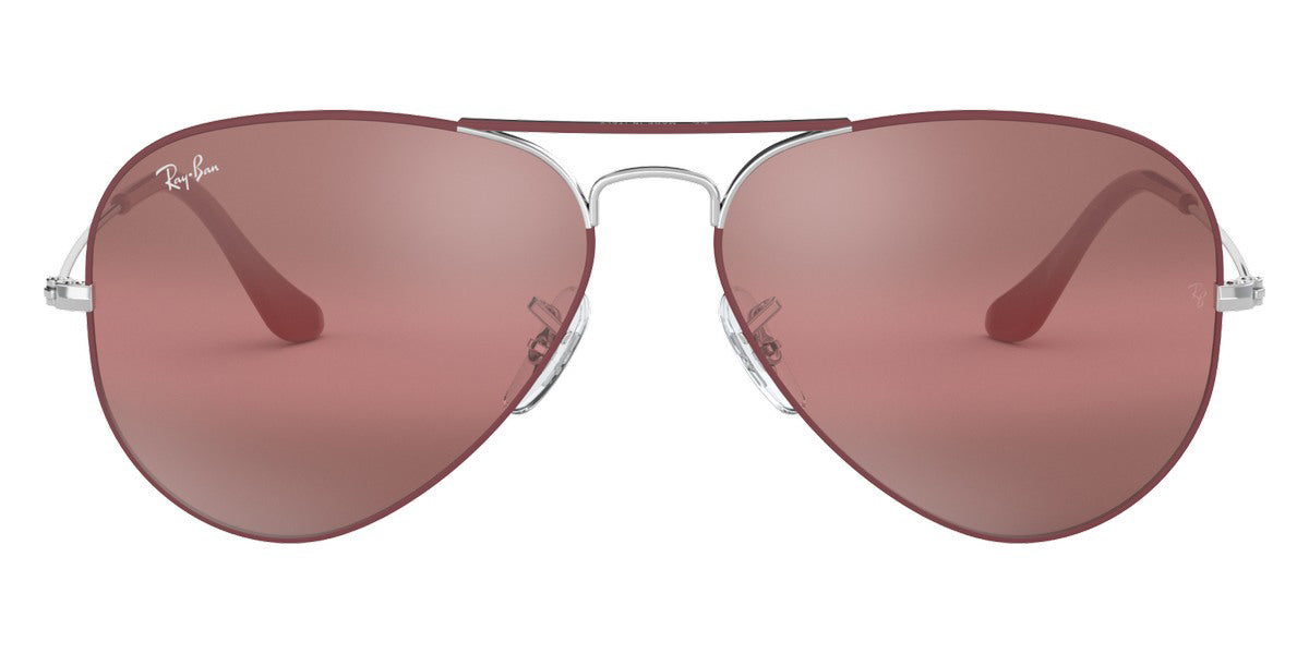 Ray-Ban™ Aviator Large Metal RB3025 9155AI 62 - Silver on Top Matte Bordeaux - Unisex